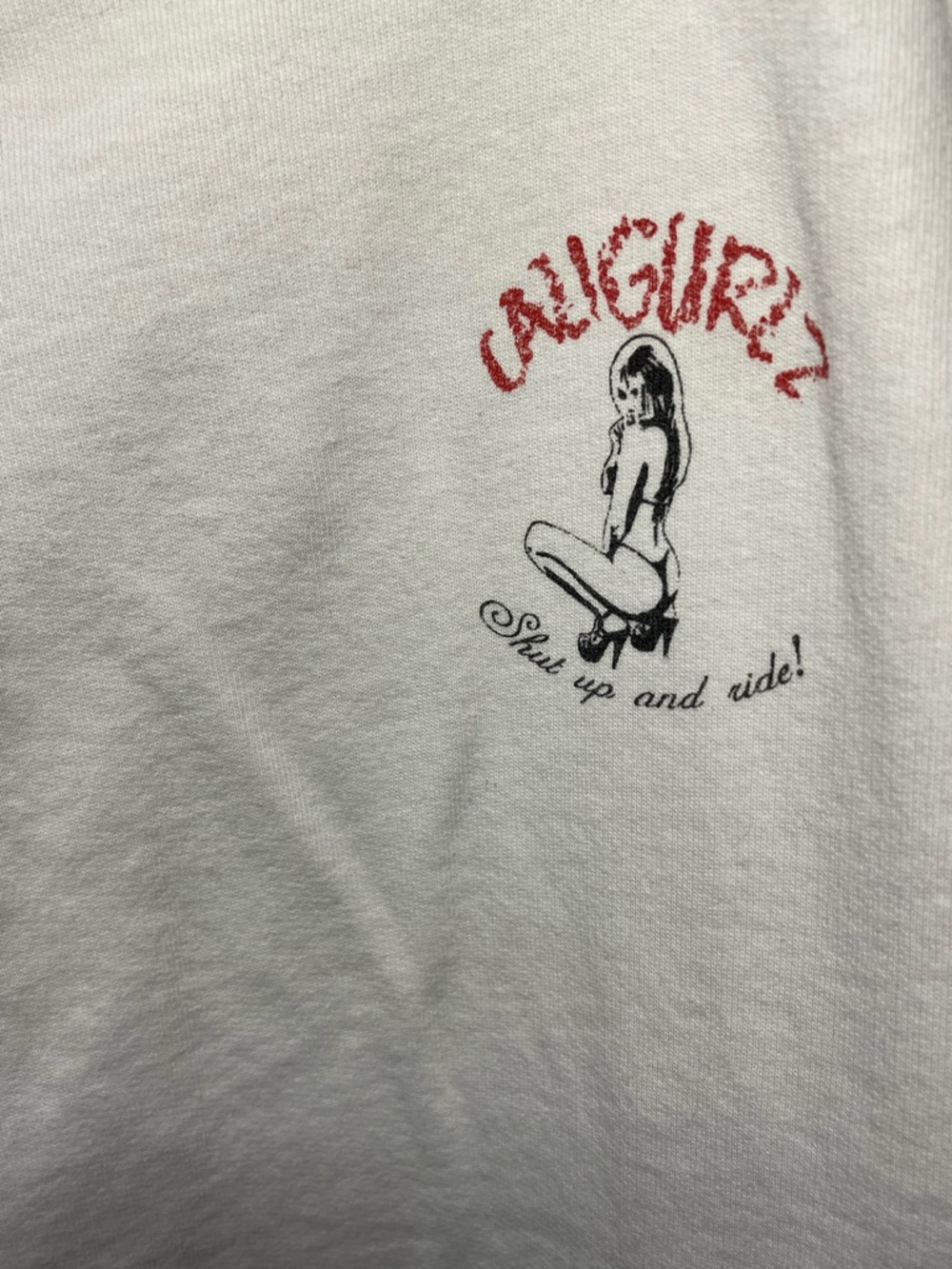 Abella White Pullover with Navy Logo Tag